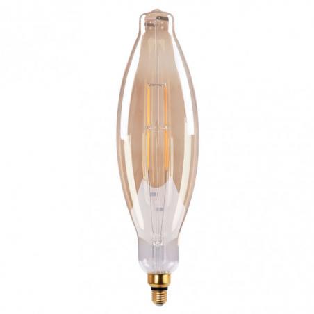 Bombilla Filamento Vela 43x12d 8w 640lm E27 Ambar Ambar 3000k