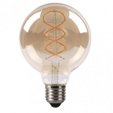 Bombilla Filamen.trenzado Globo 13x9,5d 4w 250lm  E27 Ambar 2200k