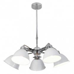 Lampara Buri 5xe27 Blanco/cromo Regx52x52 Cm