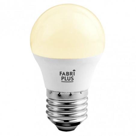 Bombilla Esferica 7w 3000k Fabriplus E27 630lm  8,4x4,4x4,4 Cm