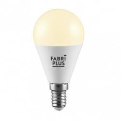 Bombilla Esferica 9w 3000k Fabriplus E14 810lm  8,8x4,5x4,5 Cm