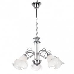 Lampara Adelfa 5xe14 Cromo  Regx56x56 Cm