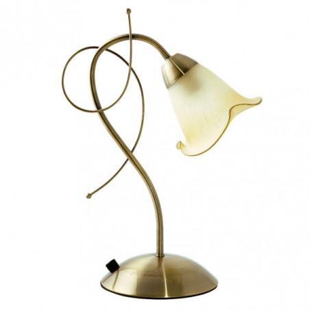 Sobremesa Adelfa 1xe14 Cuero 38x15x26 Cm