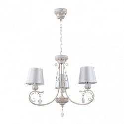 Lampara Clematis 3xe14 Blanco/oro Regx60x60 Cm