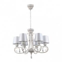 Lampara Clematis 6xe14 Blanco/oro Regx68x68 Cm