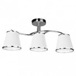 Lampara Lantanas 3xe27 Cromo Pant.blanca  24x56x15,5 Cm