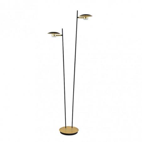 Pie Salon Ciudad Del Cabo 2l 12w 4000k Negro/oro150x30x25 Cm 1080 Lm Dirigible Y Orientable