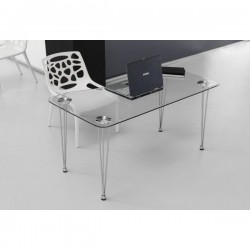 Escritorio Aris Cristal Templado 120x75