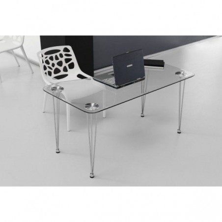 Escritorio Aris Cristal Templado 120x75