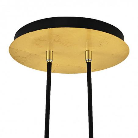 Colgante Ciudad Del Cabo 2l 12w 4000k Negro/oro 52x49x15 Cm 1080 Lm Dirigible Y Orientable