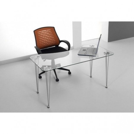 Escritorio Aris Cristal Templado 120x75