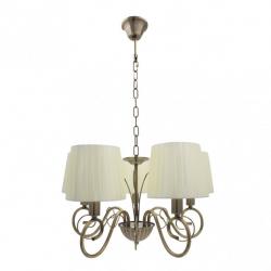 Lampara Amsterdam 5xe14 Cuero Regx45x45 Cm