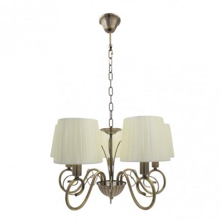 Lampara Amsterdam 5xe14 Cuero Regx45x45 Cm