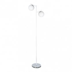 Pie De Salon La Habana 2xe14  Blanco/cromo 160x25x40 Cm