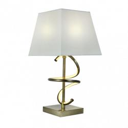 Sobremesa Nueva York 8w 4000k+1xe27 Cuero Pantalla Blanco Roto  600lm 44x23x23 Cm