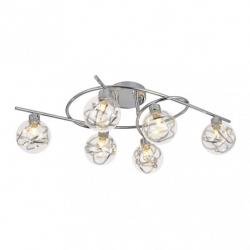 Plafon Varanasi 6xg9 Cromo 21x65x30 Cm