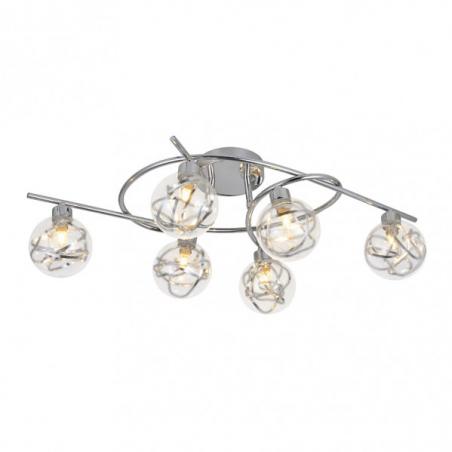 Plafon Varanasi 6xg9 Cromo 21x65x30 Cm