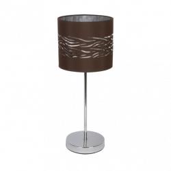 Sobremesa Niebla 1xe14 Cromo/marron-plata 43x17x17 Cm