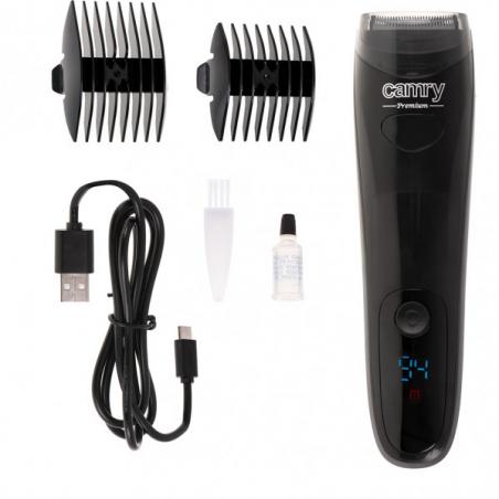 Recortadora Barba Inalambrica Carga Usb Pant. Lcd Tiempo Uso 60min Aspiracion 2 Accesor.