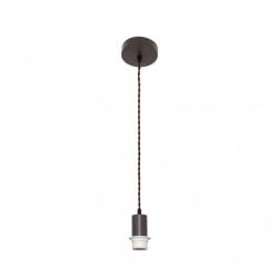 Arm.colgante P/pantalla Cara 1xe27 Marron/cuerda Regx10x10 Cm