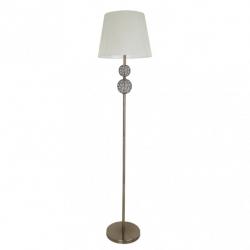 Pie Salon Bogota 1xe27 Cuero Pantalla Beis 160x38x38 Cm