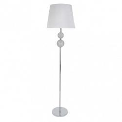 Pie Salon Bogota 1xe27 Cromo Pantalla Blanca 160x38x38 Cm