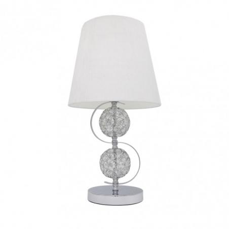 Sobremesa Ordoñez 1xe27 Cromo Pantalla Blanca 49x25x25 Cm