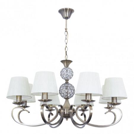 Lampara Ordoñez 8xe14 Cuero Pantalla Beis Regx76x76 Cm