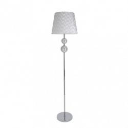 Pie Salon Ubeda 1xe27 Cromo Pantalla Blanca 160x38x38 Cm