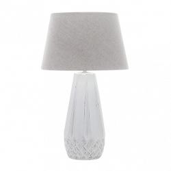 Sobremesa Ceramica See 1xe27 Blanca Pantalla Gris 56x33x33 Cm
