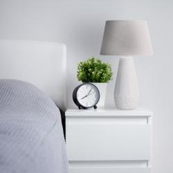 Sobremesa Ceramica See 1xe27 Blanca Pantalla Gris 56x33x33 Cm