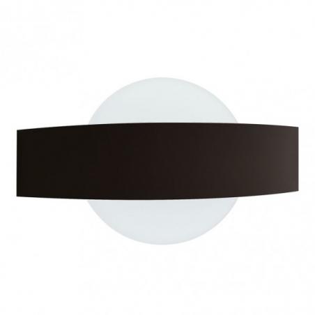 Aplique Barredor De Pared Circ.8w 4000k Arco Negro  630 Lm Ip20 13x24x5 Cm