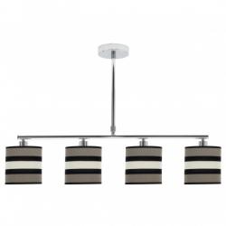 Lampara Karla 4xe14 Topo/beis Regx75x14 Cm