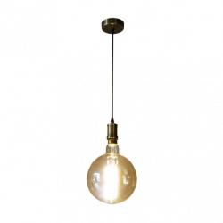 Colgante Celso 1xe27 Cuero/ambar Bombilla   Incluida 8w 3000k 640lm Regx20x20 Cm