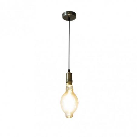 Colgante Dante 1xe27 Cuero/ambar  Bombilla  Incluida 8w 3000k 640lm Regx12x12 Cm