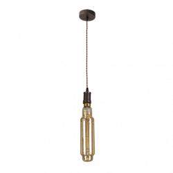 Colgante Elio 1xe27 Marron/ambar Bombilla  Incluida 8w 3000k 640lm Regx8x8 Cm