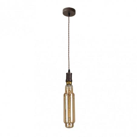 Colgante Elio 1xe27 Marron/ambar Bombilla  Incluida 8w 3000k 640lm Regx8x8 Cm