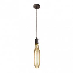 Colgante Elio 1xe27 Marron/ambar Bombilla  Incluida 8w 3000k 640lm Regx8x8 Cm