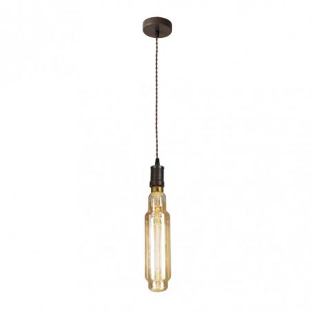 Colgante Elio 1xe27 Marron/ambar Bombilla  Incluida 8w 3000k 640lm Regx8x8 Cm