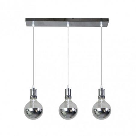 Lampara Gala 3xe27 Cromo/cromo  Bombillas   Incluidas 24w 2700k 2100lm Regx64x12,5 Cm