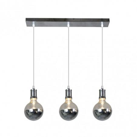 Lampara Gala 3xe27 Cromo/cromo  Bombillas   Incluidas 24w 2700k 2100lm Regx64x12,5 Cm