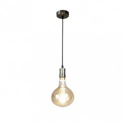 Colgante Sira 1xe27 Cuero/ambar  Bombilla   Incluida 8w 640lm 3000k Regx16x16 Cm