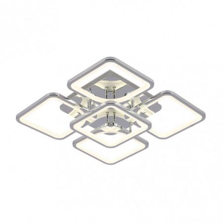 Plafon 129w 3000-4000-6500k Cromo Elara 9x58x58Cm 17415lm C.remoto,regulador Y Memoria
