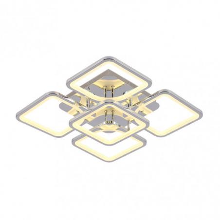 Plafon 129w 3000-4000-6500k Cromo Elara 9x58x58Cm 17415lm C.remoto,regulador Y Memoria