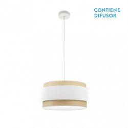 Colgante Kandy 2xe27 Natural/blanco Regx50x50 Cm