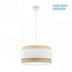Colgante Kandy 3xe27 Natural/blanco Regx60x60 Cm