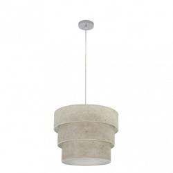 Colgante Triple Smile 1xe27 Cromo/cemento Gris Regx40x40 Cm