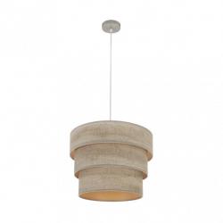 Colgante Triple Smile 1xe27 Niquel/madera Gris Regx40x40 Cm