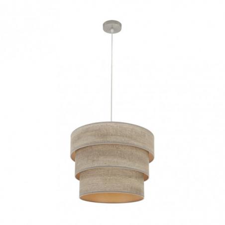 Colgante Triple Smile 1xe27 Niquel/madera Gris Regx40x40 Cm