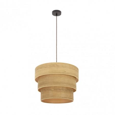 Colgante Triple Smile 1xe27 Marron/madera Clara Regx40x40 Cm